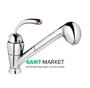 Змішувач для кухні з висувною лійкою Ukinox змішувач 41219 CR