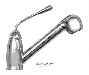 Смеситель для кухни с выдвижной лейкой Ukinox однорычажный ретростиль 42240 CR