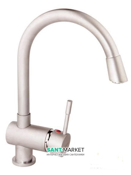 Смеситель для кухни Ukinox однорычажный нержавеющая сталь 7007 SS