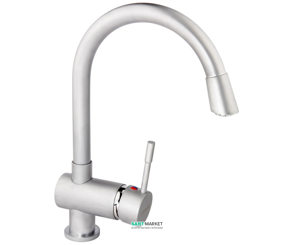 Змішувач для кухні Ukinox змішувач матовий хром 7007 STCR