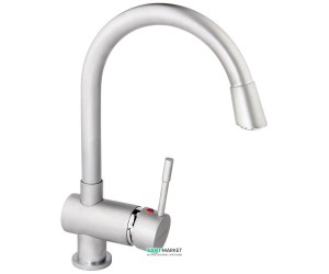 Смеситель для кухни Ukinox однорычажный матовый хром 7007 STCR