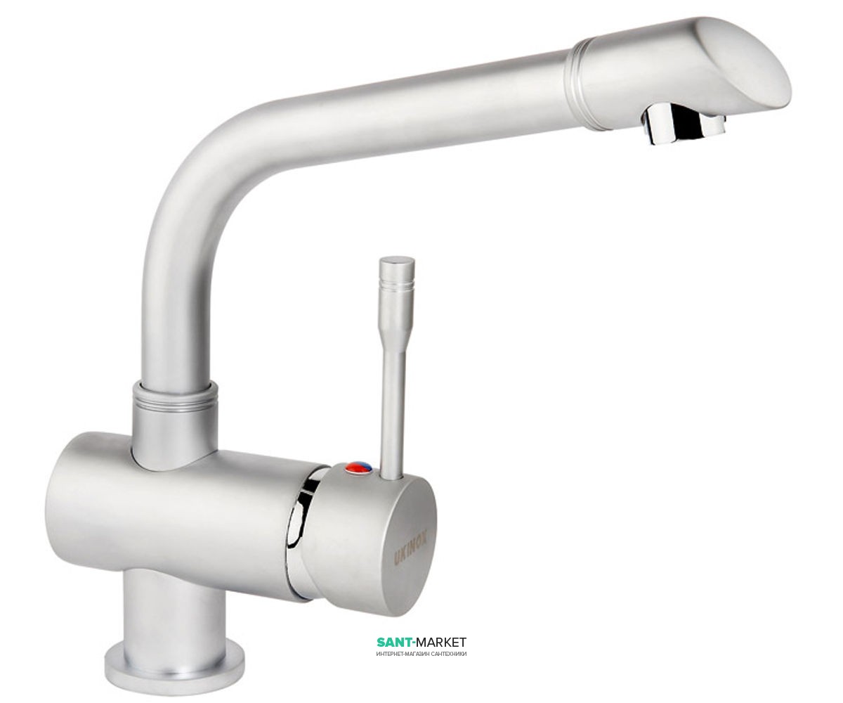 Змішувач для кухні Ukinox змішувач нержавіюча сталь 7011 SS