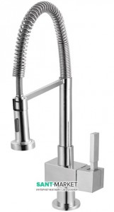 Змішувач для кухні з висувною лійкою Ukinox змішувач на гнучкій пружині 7721