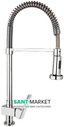 Змішувач для кухні з висувною лійкою Ukinox змішувач на гнучкій пружині 7722