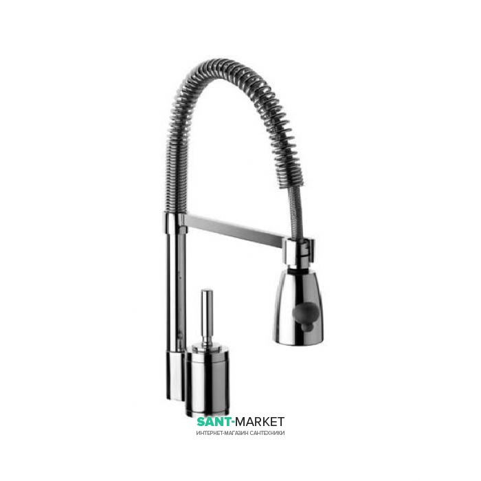 Змішувач для кухні з висувною лійкою Ukinox змішувач на гнучкій пружині 7727