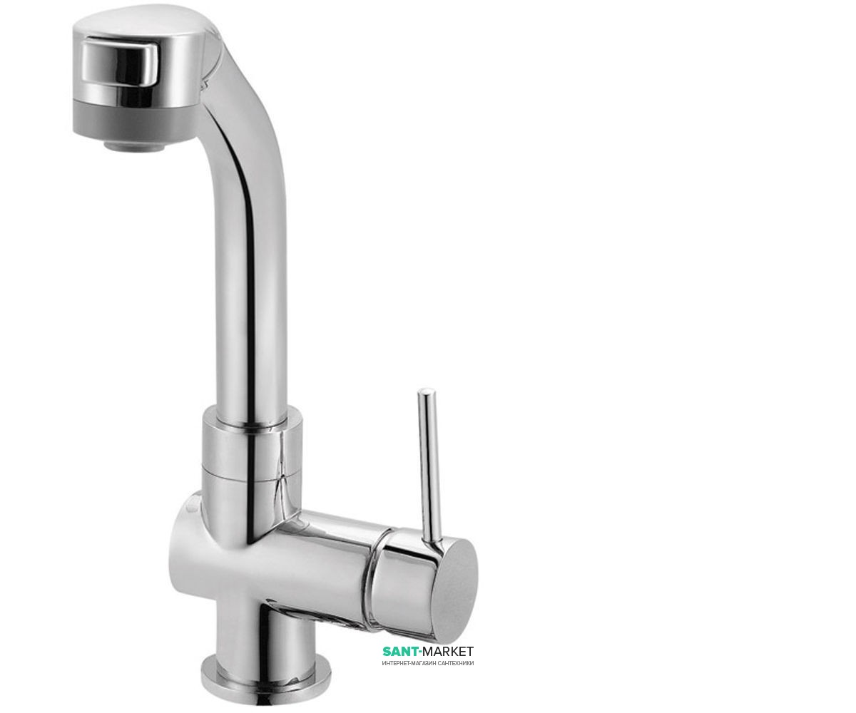 Змішувач для кухні з висувною лійкою Ukinox змішувач матовий хром 7761 ST