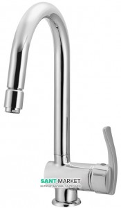 Змішувач для кухні з висувною лійкою Ukinox змішувач 7763