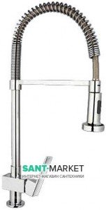 Змішувач для кухні з висувною лійкою Ukinox змішувач на гнучкій пружині 7722