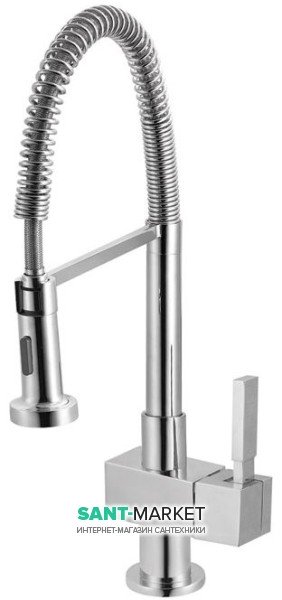 Змішувач для кухні з висувною лійкою Ukinox змішувач на гнучкій пружині 7724