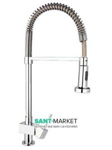 Змішувач для кухні з висувною лійкою Ukinox змішувач на гнучкій пружині 7725