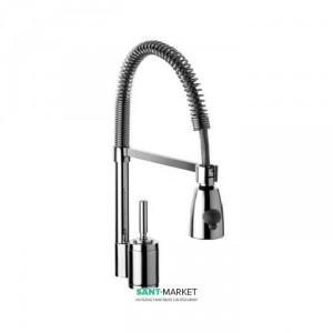 Змішувач для кухні з висувною лійкою Ukinox змішувач на гнучкій пружині 7727