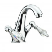 Смеситель для раковины с донным клапаном со Сваровски Fiore Gioielli хром 08062301 Chrome