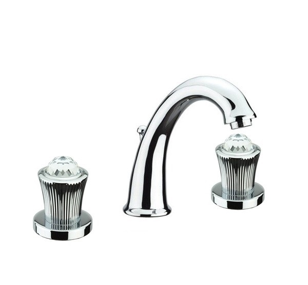 Смеситель для раковины с донным клапаном со Сваровски Fiore Margot Venere-Sky хром 12062800 Chrome