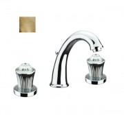 Смеситель для раковины с донным клапаном со Сваровски Fiore Margot Venere-Sky бронза 12062800 Old Bronze