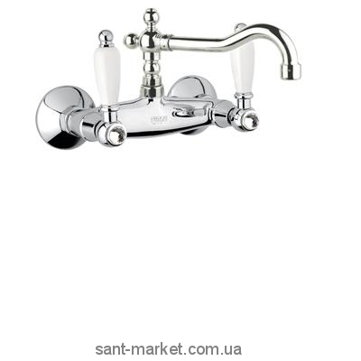 Смеситель двухвентильный со Сваровски Fiore Margot Coloniale-Sky хром 03064300 Chrome