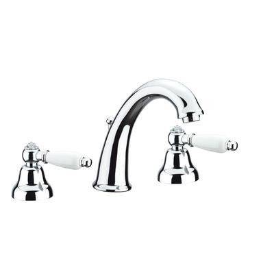 Змішувач для раковини Двохважеля з донним клапаном Fiore Margot Coloniale-Sky хром 03062800