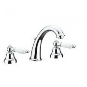 Смеситель для раковины двухрычажный с донным клапаном Fiore Margot Coloniale-Sky хром 03062800