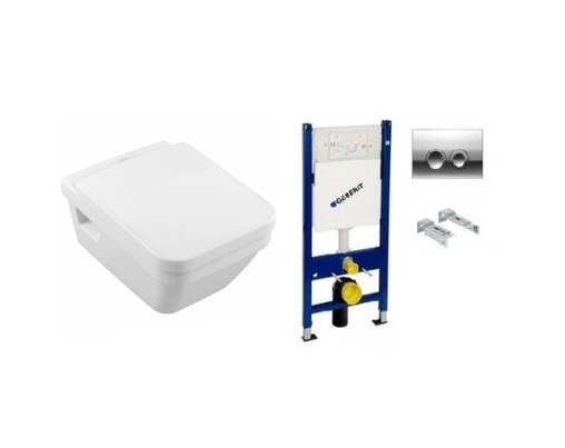 Унитаз подвесной Villeroy&Boch Omnia Architectura 5685H101+9M58S101 + Комплект 3 в 1 Geberit Duofix 458.121.21.1