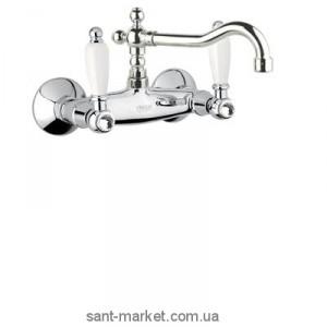 Смеситель двухвентильный со Сваровски Fiore Margot Coloniale-Sky хром 03064300 Chrome