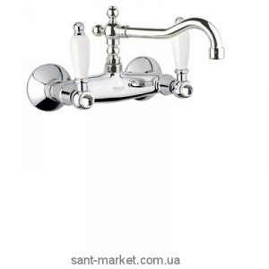 Смеситель двухвентильный со Сваровски Fiore Margot Coloniale-Sky хром 03064300 Chrome