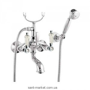 Смеситель двухвентильный со Сваровски с душем Fiore Margot Gioielli-Sky хром 09061000 Chrome