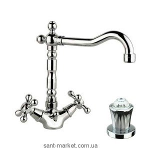 Смеситель для кухни Fiore Margot Venere-Sky двухвентильный ретростиль 12062501 Chrome