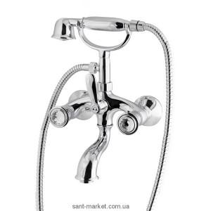 Смеситель двухвентильный со Сваровски с душем Fiore Margot Venere-Sky хром 12061000 Chrome