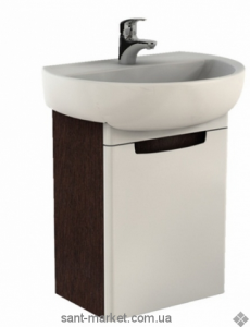 Тумба под раковину Kolo Rekord напольная 44.5х29х58.1 белый глянец/венге 89386000