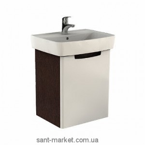 Тумба під раковину Kolo Rekord підвісна 50х41.2х59.1 білий глянець / венге 89392-000