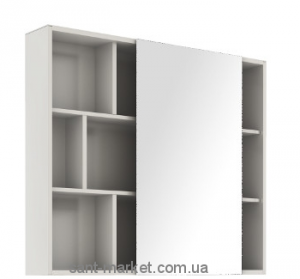 Kolo DOMINO PREMIUM шафка бічній високий з дзеркалом 90 x 80 x 17 5 см білий глянець 88391000