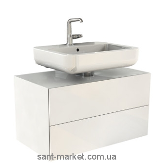 Тумба под раковину Kolo Domino Premium подвесная 90х47.7х50 белый глянец 89369000