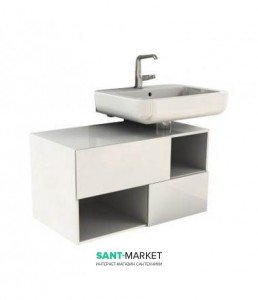 Тумба під раковину Kolo Domino Premium права підвісна 90х47.7х50 білий глянець 89367000