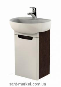 Тумба під раковину Kolo Rekord підвісна 36х26.7х58.1 білий глянець / венге 89376000