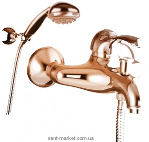 Змішувач одинважільний для ванни з душем Fiore колекція Jafar бронза 47CR5100 Old Bronze