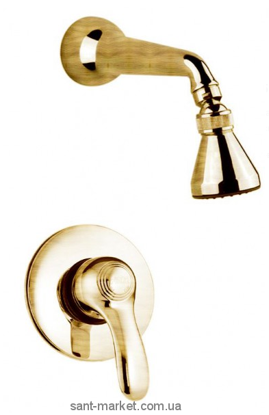 Смеситель для душа встраиваемый Fiore коллекция Jafar с душевым набором бронза 47CR5131 Old Bronze