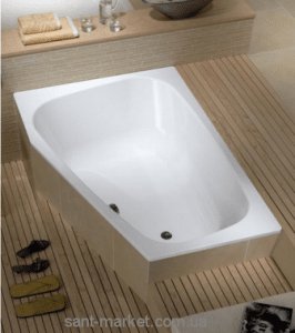 Ванна стальная встраиваемая Kaldewei Plaza Duo асимметричная 180x120 белая 237000010001