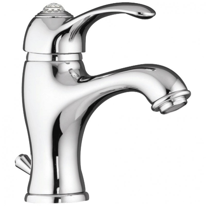 Змішувач для раковини одноважеля з донним клапаном з Сваровскі Fiore Jafar Sky хром 84CR5221 Chrome