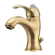 Смеситель для раковины однорычажный с донным клапаном со Сваровски Fiore Jafar Sky бронза 84CR5221 Old Bronze