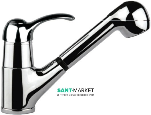 Смеситель для кухни с выдвижной лейкой Fiore Jafar однорычажный ретростиль 47CR4010 Gold