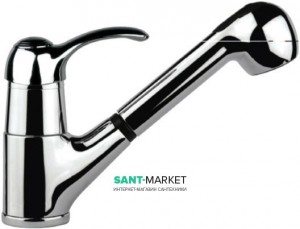 Смеситель для кухни с выдвижной лейкой Fiore Jafar однорычажный ретростиль 47CR4010 Gold