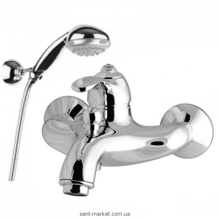 Змішувач одинважільний для ванни з душем зі Сваровські Fiore колекція Jafar Sky хром 84CR5100 Chrome