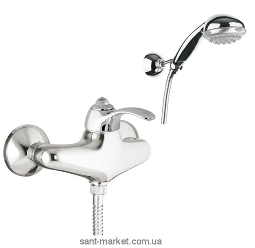 Смеситель для душа настенный Fiore Jafar Sky с душевым набором с камнями Сваровски хром 84CR5125 Chrome
