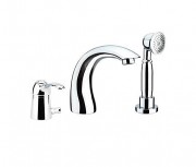 Змішувач одинважільний на борт ванни з душем Fiore колекція Jafar хром 47CR5105