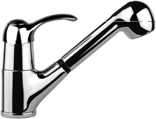Смеситель для кухни с выдвижной лейкой Fiore Jafar однорычажный ретростиль 47CR4010 Chrome