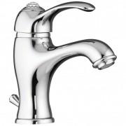 Смеситель для раковины однорычажный с донным клапаном со Сваровски Fiore Jafar Sky хром 84CR5221 Chrome