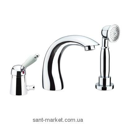 Змішувач одинважільний на борт ванни з душем Fiore колекція Imperial хром 83CR5105 Chrome
