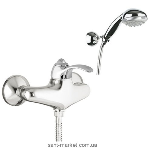 Змішувач для душу настінний Fiore Jafar Sky з душовим набором з камінням Сваровскі хром 84CR5125 Chrome