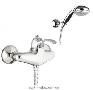 Смеситель для душа настенный Fiore Jafar Sky с душевым набором с камнями Сваровски хром 84CR5125 Chrome