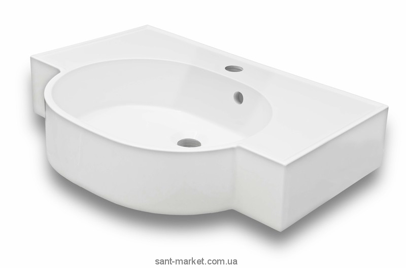 Раковина для ванной на тумбу умывальник-столешница Буль-Буль коллекция Comfort белая 0906101