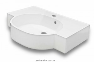 Раковина для ванної на тумбу умивальник-стільниця Буль-Буль колекція Comfort біла 0906101